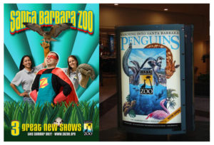 Impactful graphic design: Poster and POP campaign for Santa Barbara Zoo