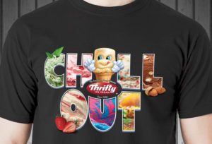 Impactful graphic design: T-shirt for Thrifty's Ice Cream