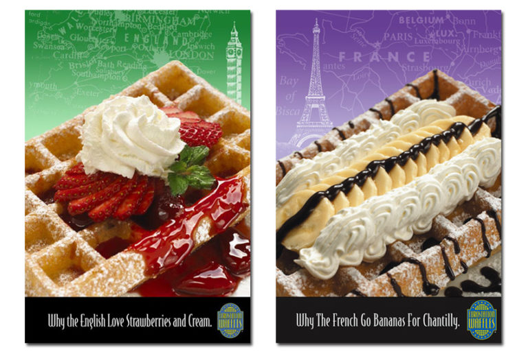 Impactful graphic design: Branding and poster campaign for Eurostation Waffles