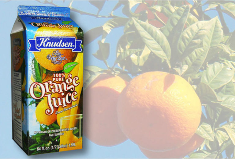 Knudsen Orange Juice packaging