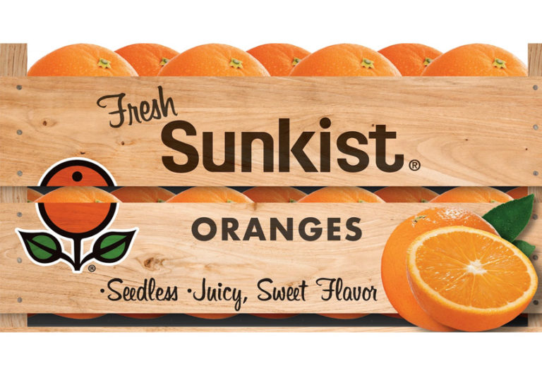 Sunkist orange crate style carton design