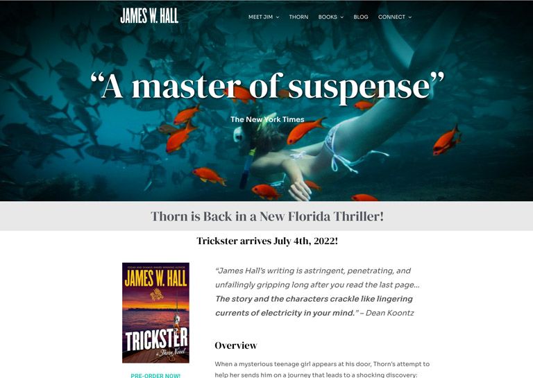 James W Hall website