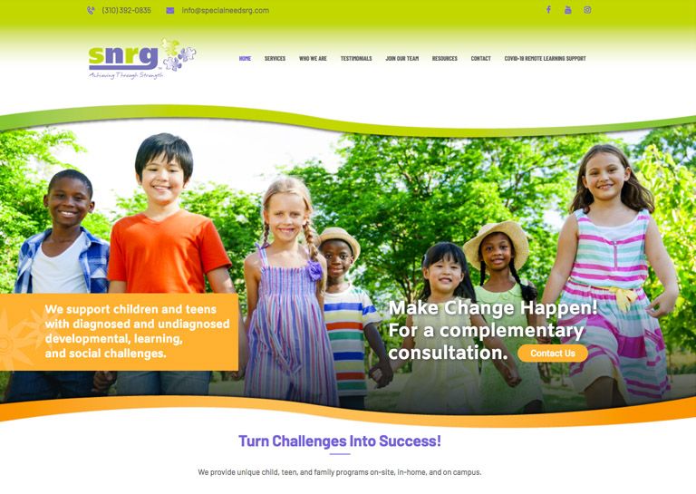 Special Needs Resource Group website